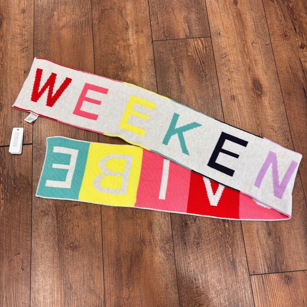 NEW Gymboree Kids Colorblock Knit Scarf "Weekend Vibe" Bright Colorful 7x60